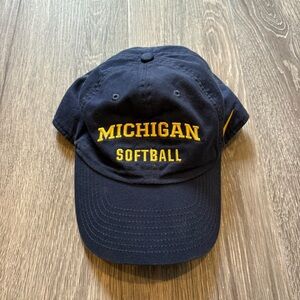 Nike Michigan Softball Cap in Navy and Yellow